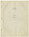 Moe Howard's 12pp. Original Outline, Circa April 1937, for The Three Stooges Film ''Playing the Ponies'', Titled as ''Racing Short'' -- Very Good Plus Condition